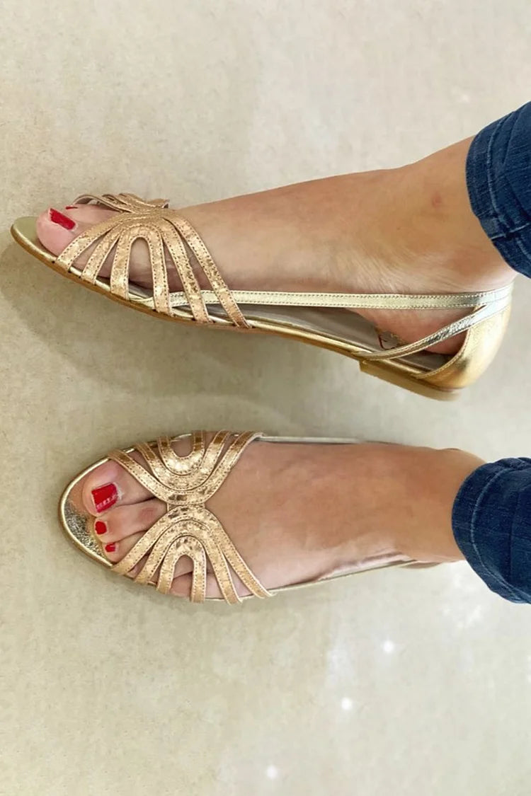 Aurélie | Golden Summer Glow Sandals