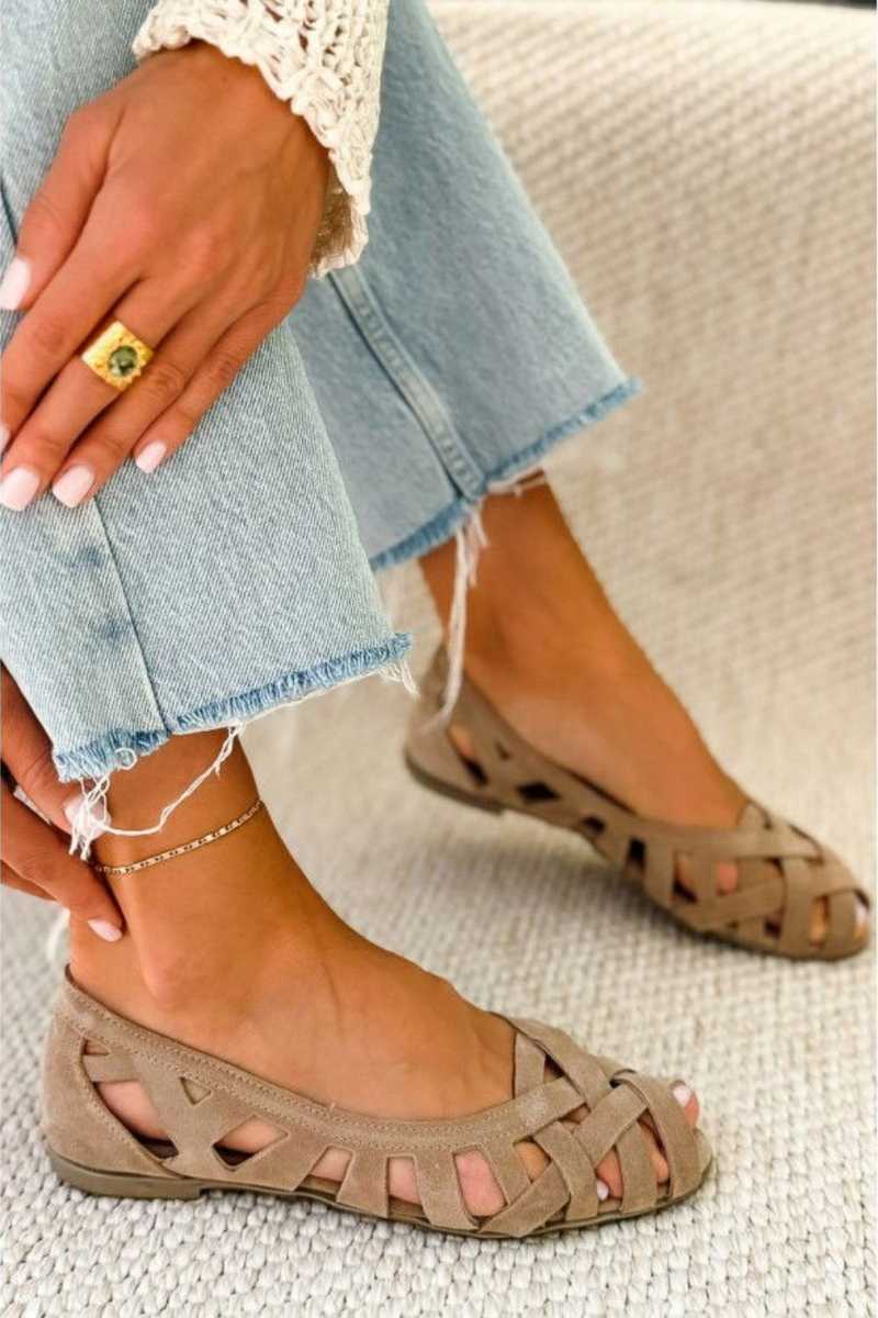 Ruby | Flat Open-Toe Braided Sandals