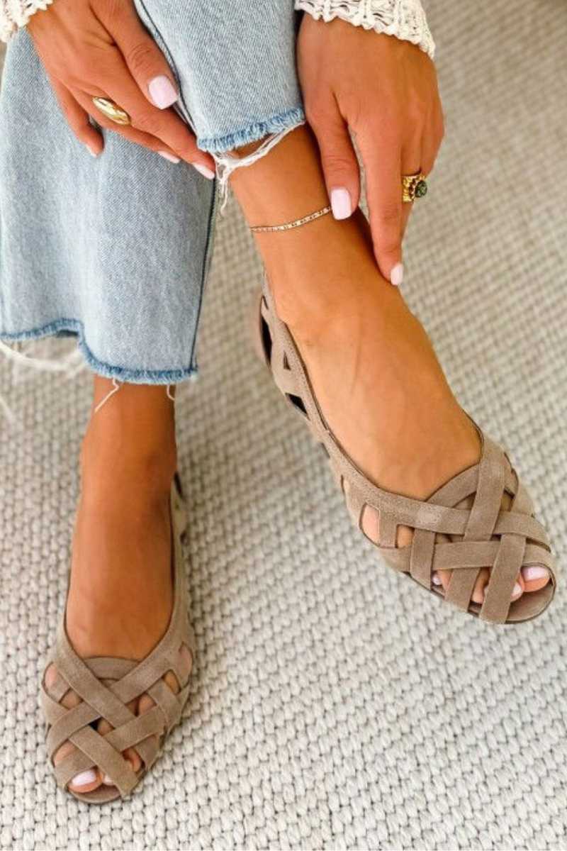 Ruby | Flat Open-Toe Braided Sandals