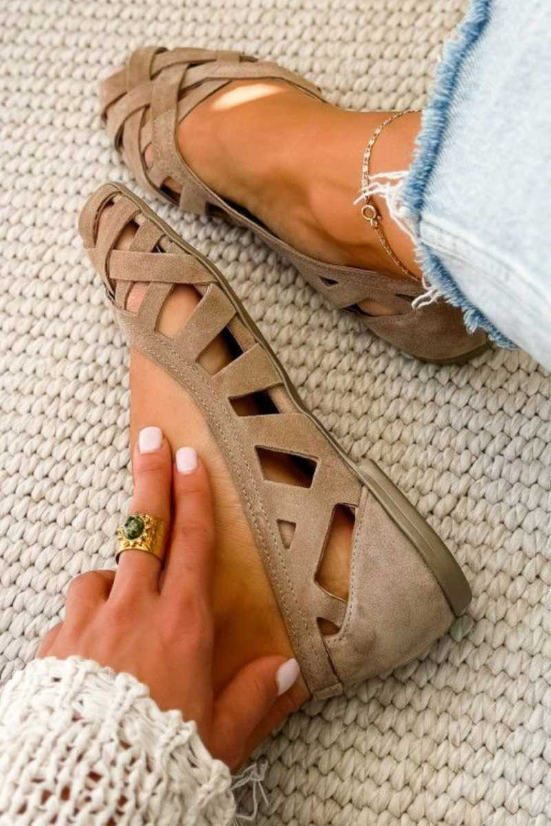 Ruby | Flat Open-Toe Braided Sandals