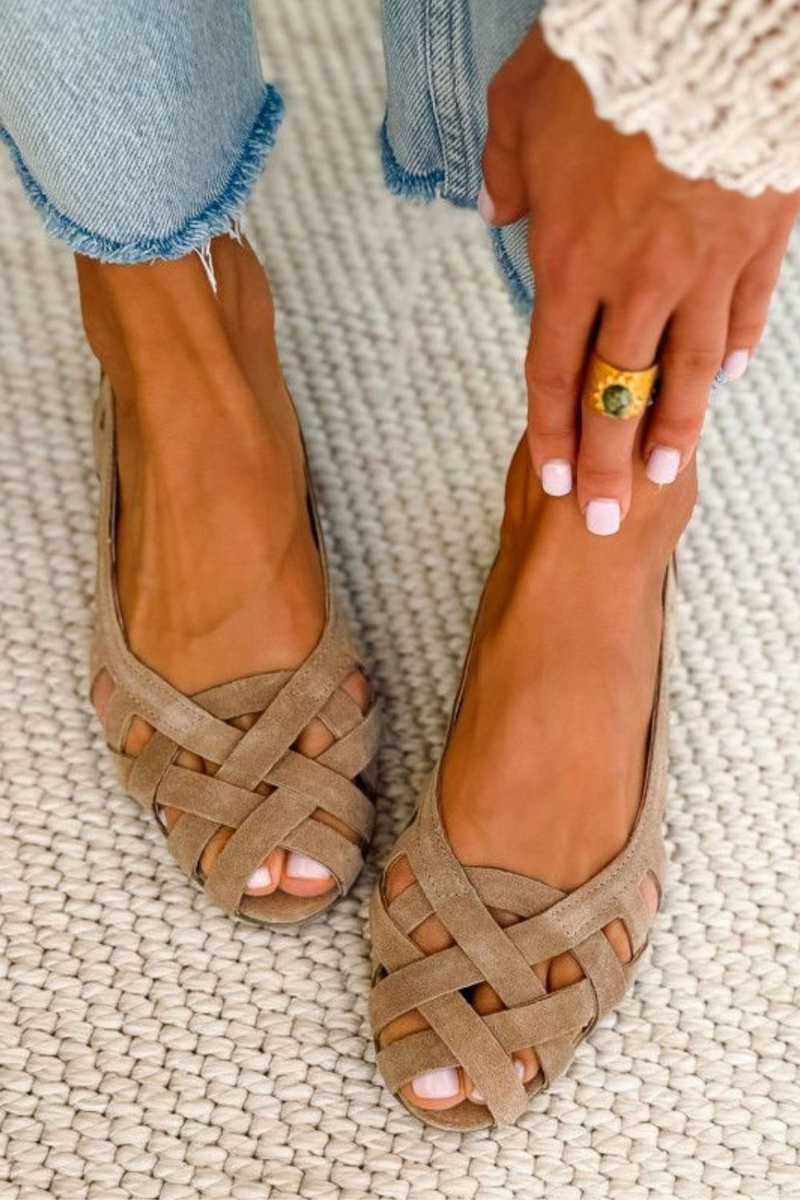 Ruby | Flat Open-Toe Braided Sandals