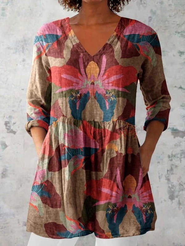 Daisy | Long Blouse with a Striking Print