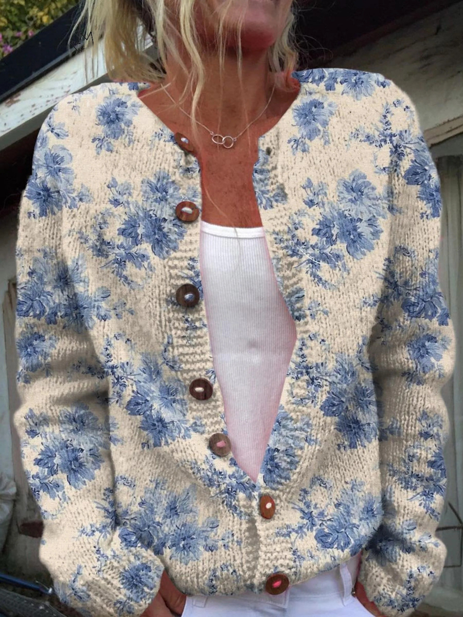 Freya | Vintage Knit Cardigan Sweater