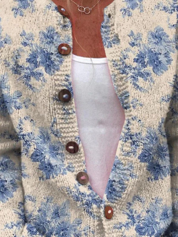 Freya | Vintage Knit Cardigan Sweater