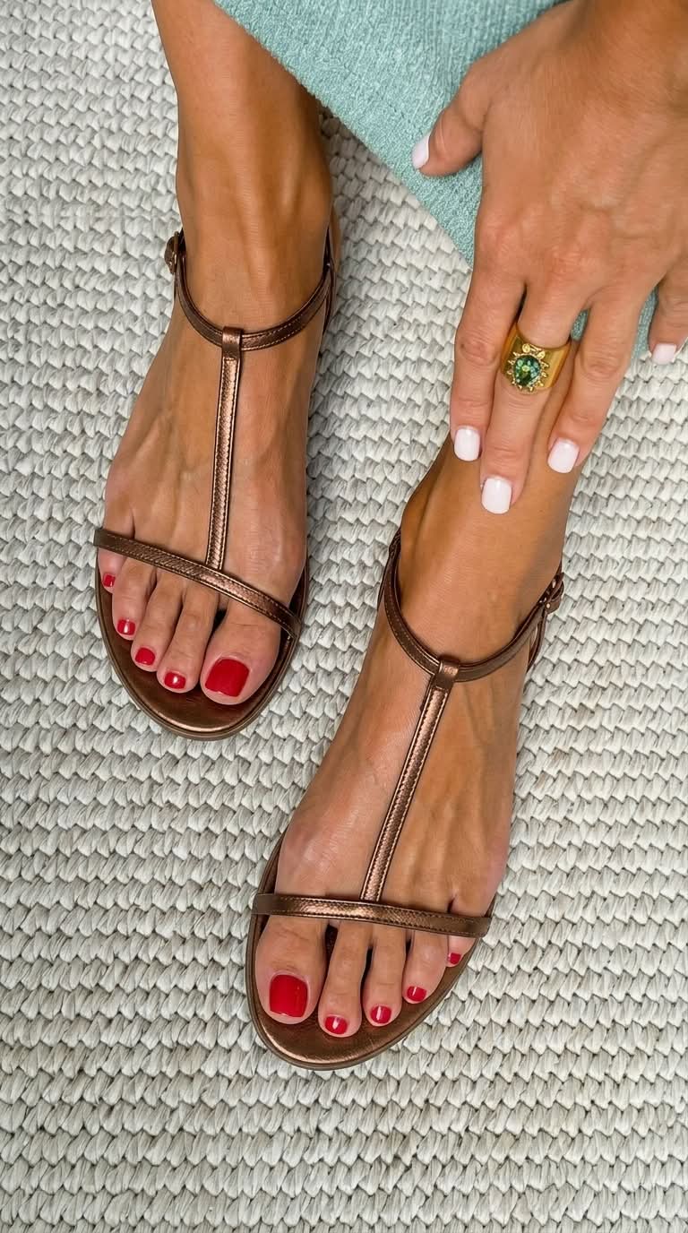 Clara | Golden Spring Sandals