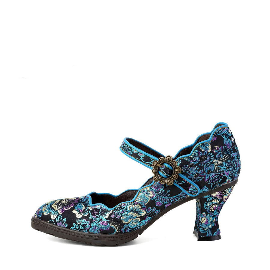 Retro Handmade Embroidered Pumps
