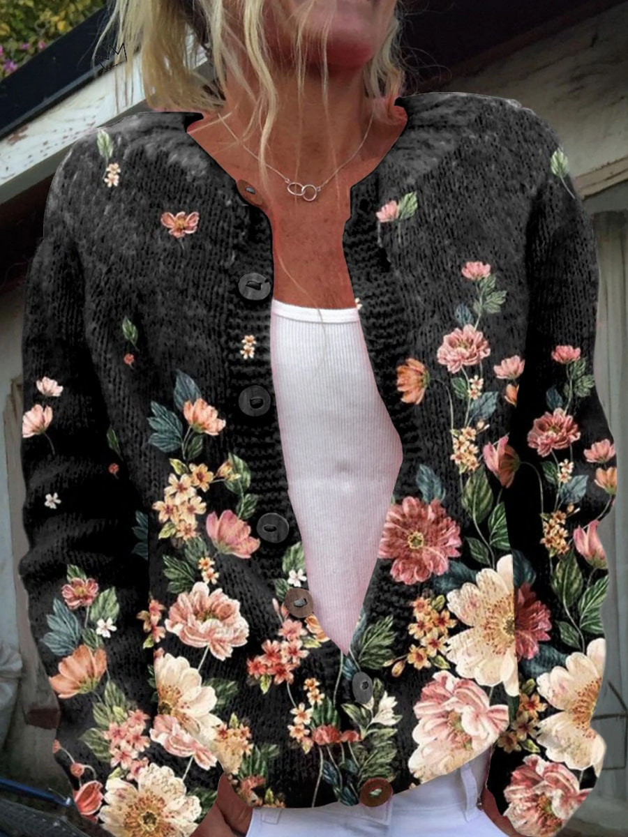 Daisy | Vintage Floral Cardigan