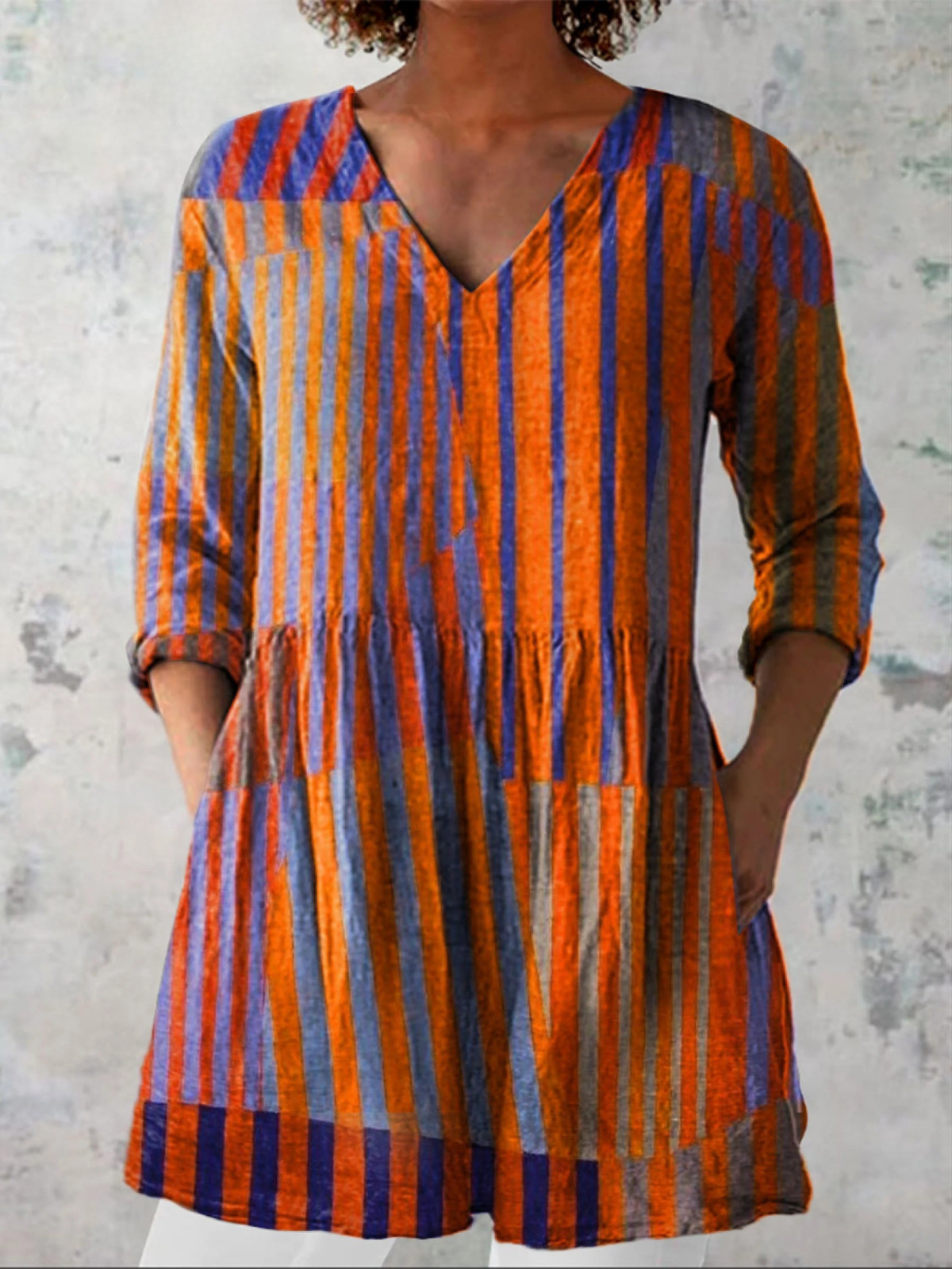 Imogen | Long Blouse with a Striking Print