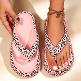 JULIA | WOMEN'S LEOPARD-PATTERN PLATFORM FLIP-FLOPS