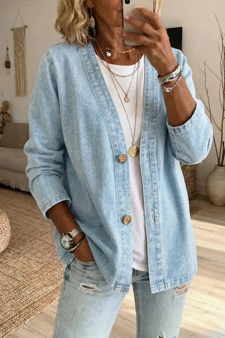 Diana | Women's Relaxed Denim Cardigan