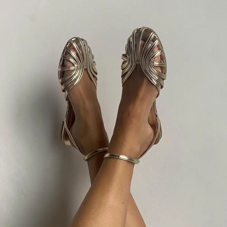 Ella | Gold Jewel Sandals