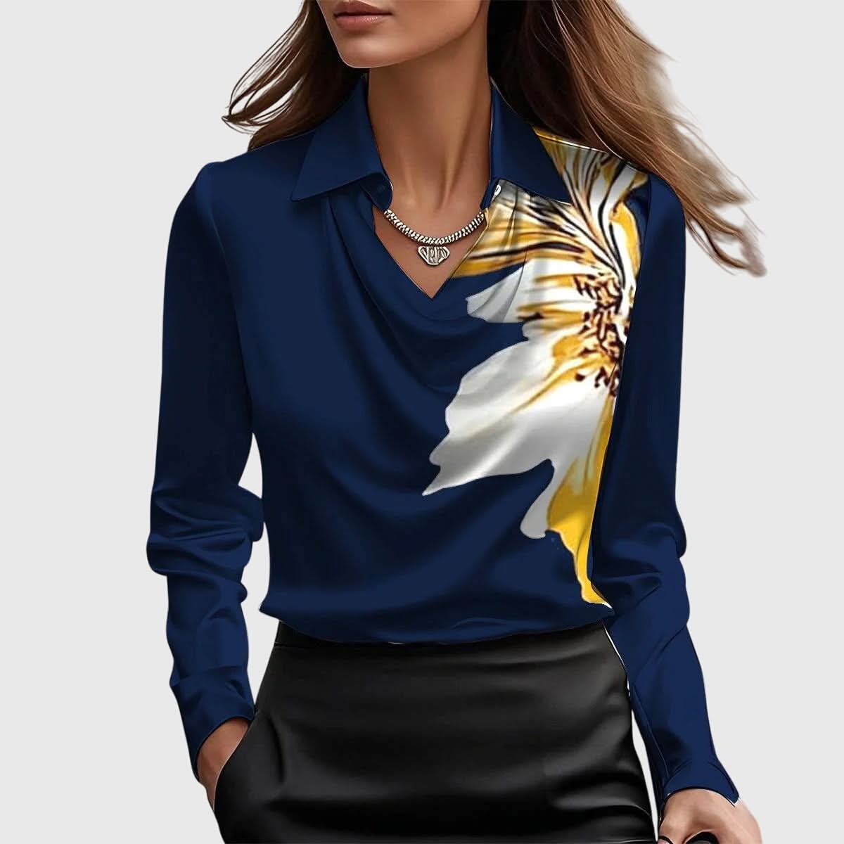Heidi | Elegant Draped Blouse