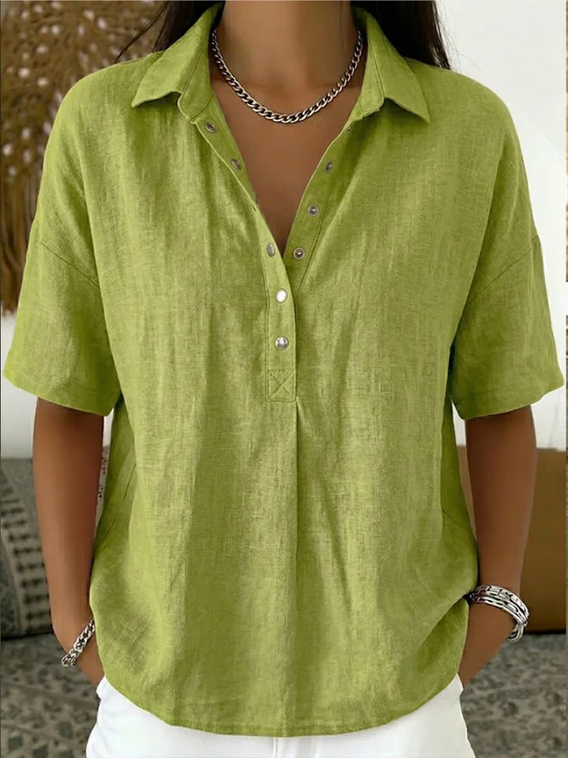 Eleanor | Relaxed Button-Collar Blouse
