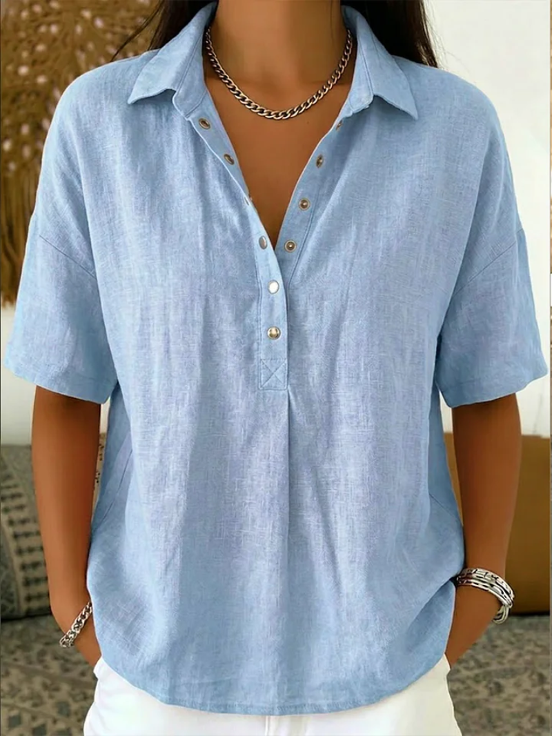 Eleanor | Relaxed Button-Collar Blouse