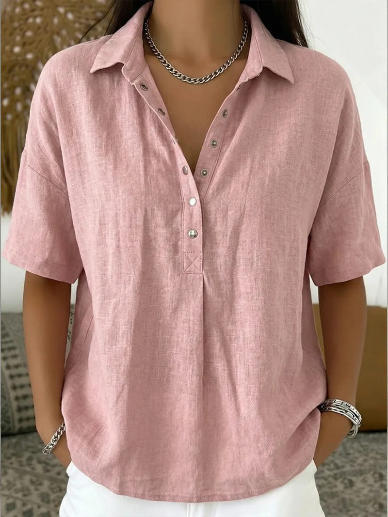 Eleanor | Relaxed Button-Collar Blouse