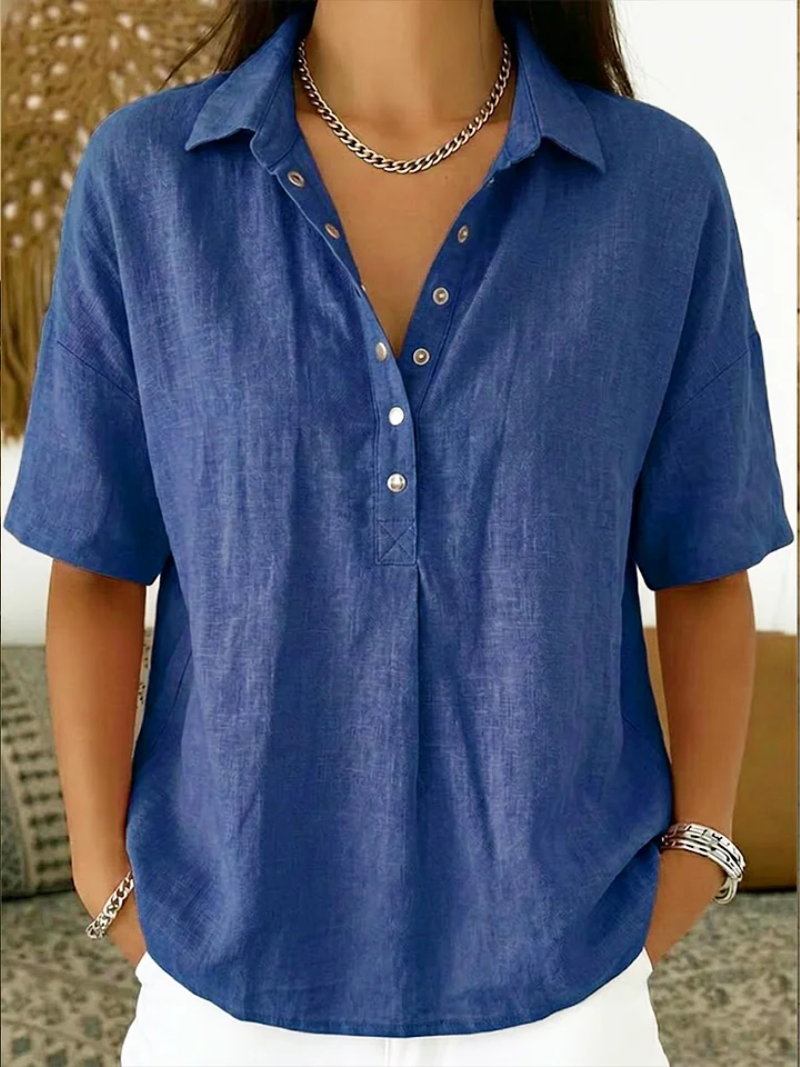 Eleanor | Relaxed Button-Collar Blouse
