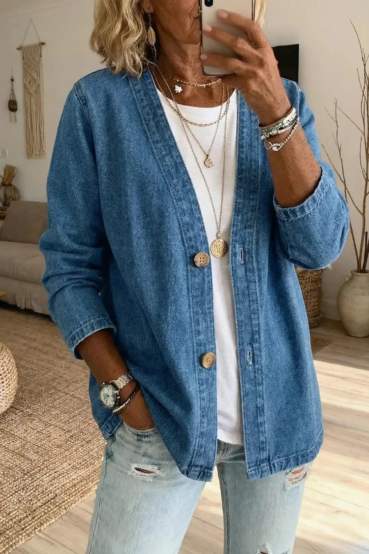 Diana | Women's Relaxed Denim Cardigan