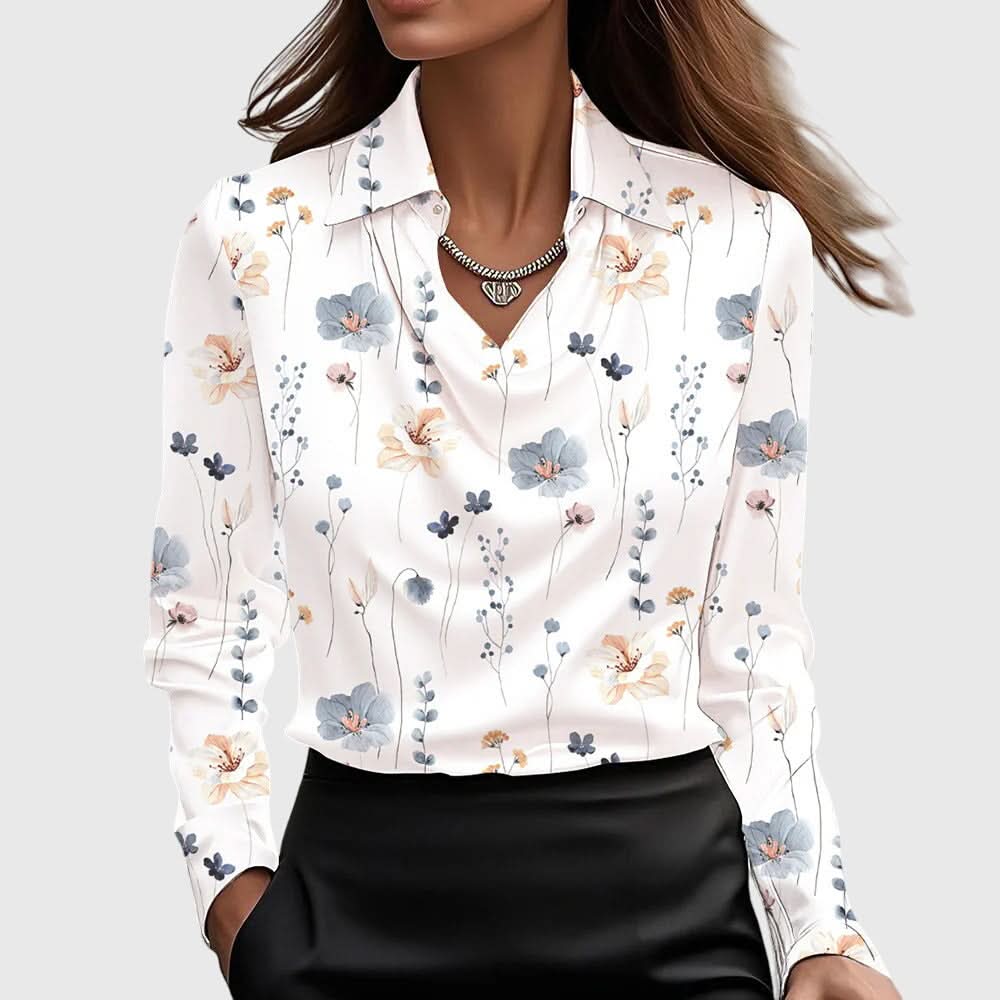 Heidi | Elegant Draped Blouse