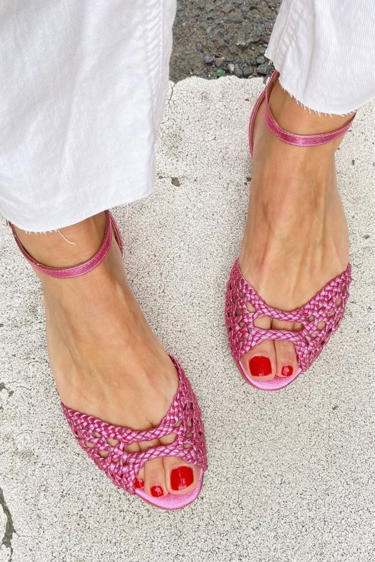 Mila | Gold Braided Sandals