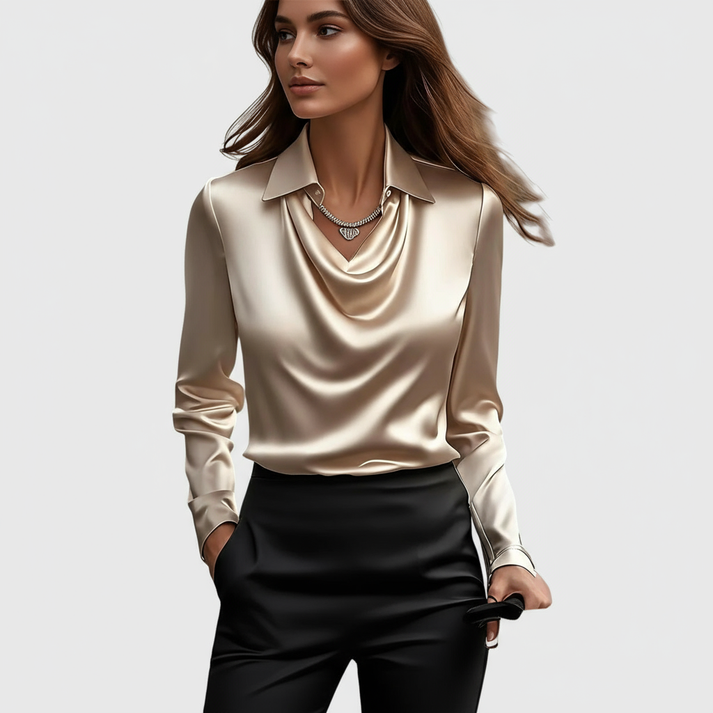 Heidi | Elegant Draped Blouse