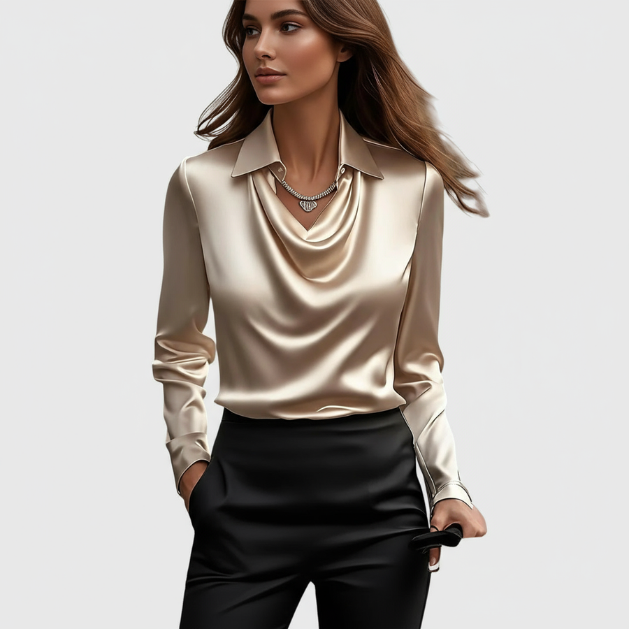 Heidi | Elegant Draped Blouse