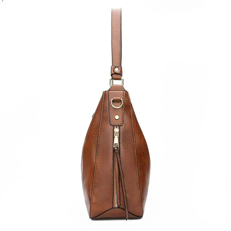 Jennifer | Elegant Leather 3-Piece Hobo Bag Set