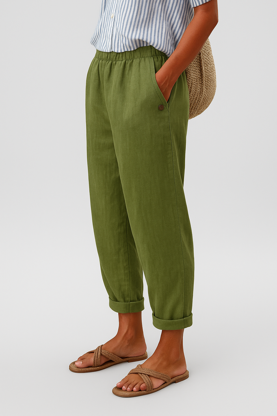 NORAYA | STYLISH PANTS WITH SIDE POCKETS
