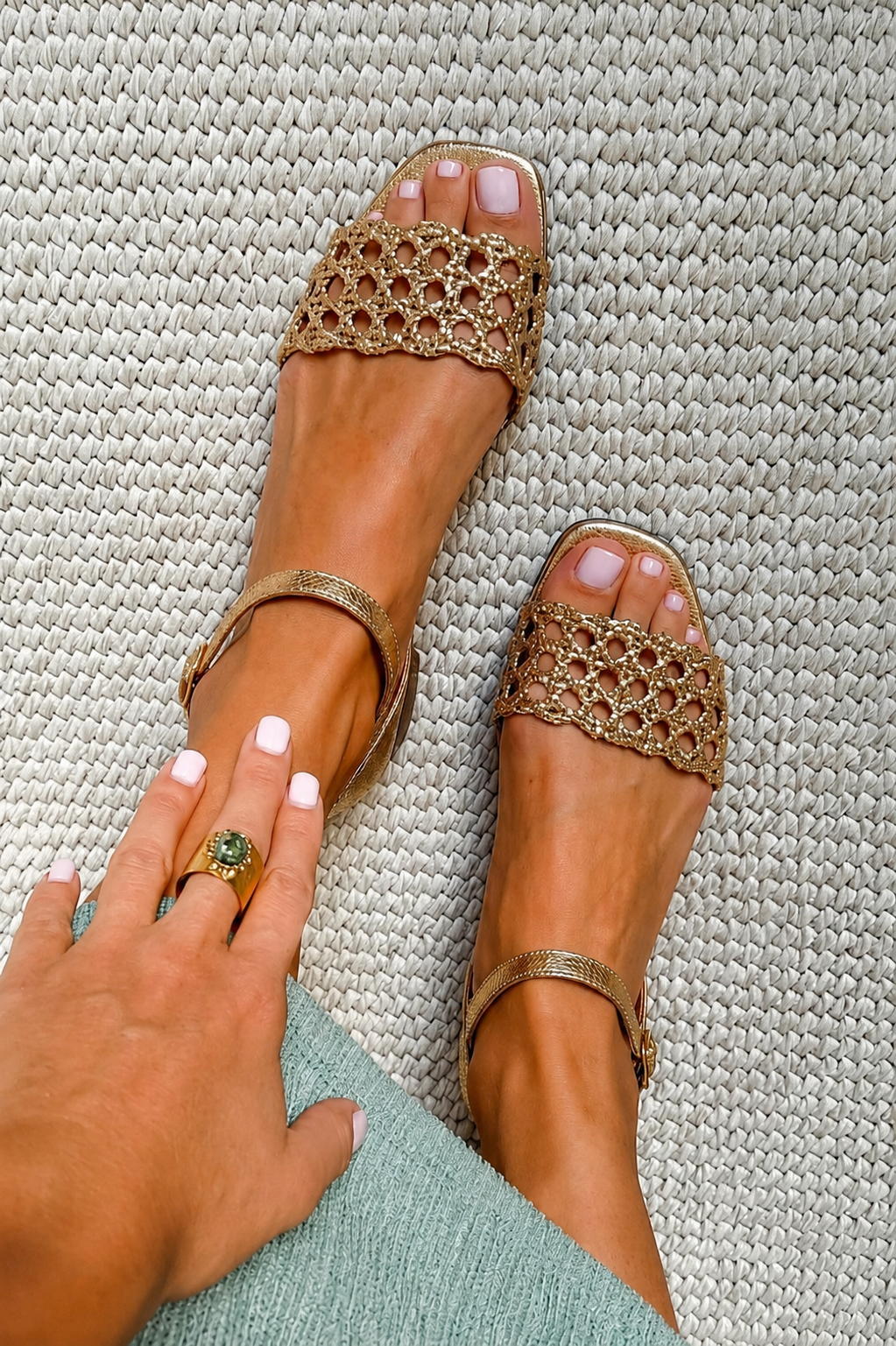 Celine | Golden Summer Charm Sandals