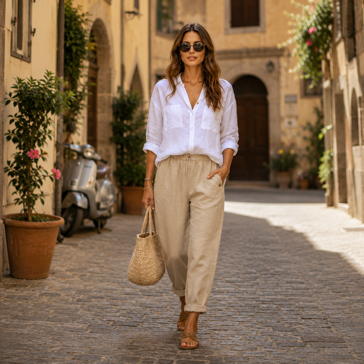 Evie | Lightweight Linen Trousers