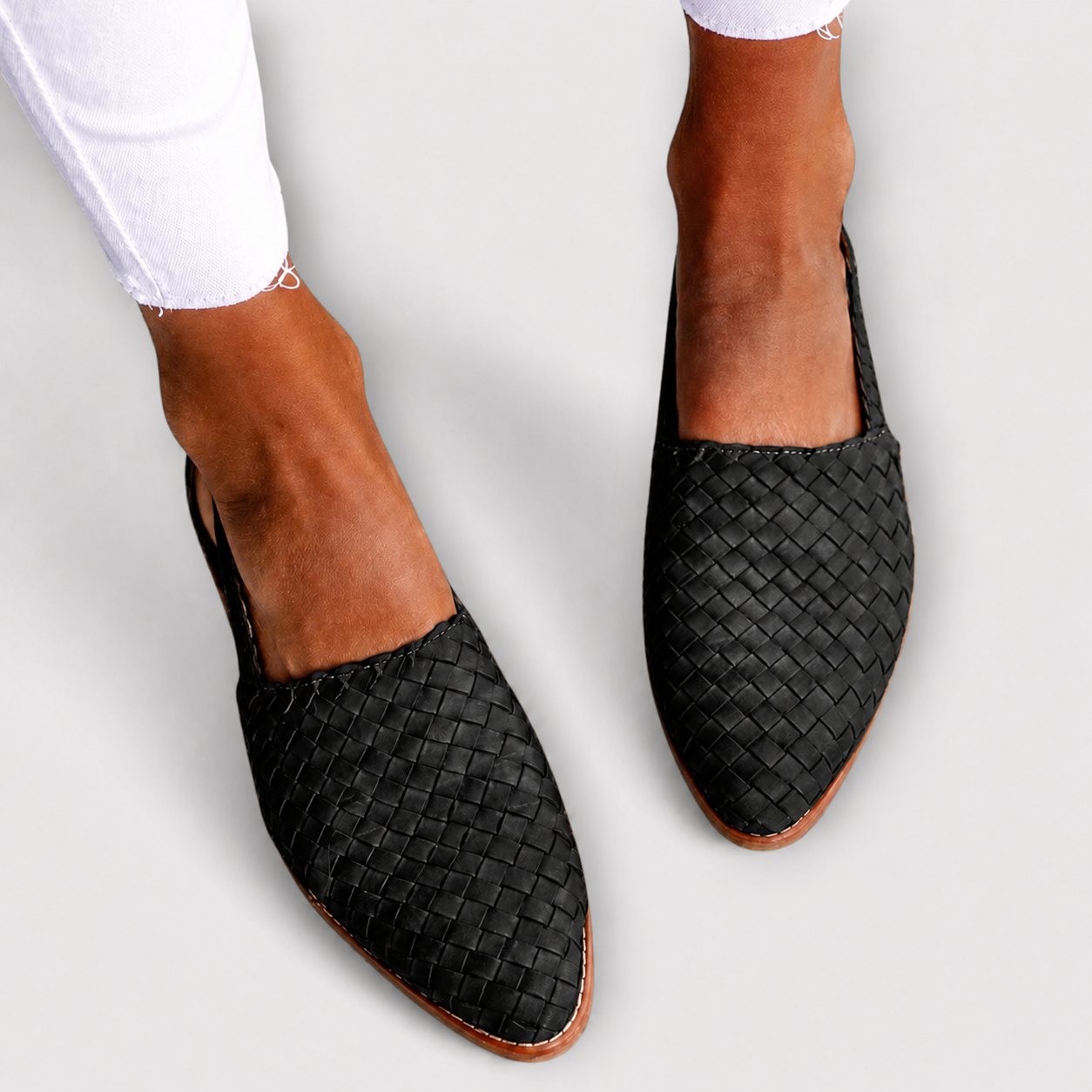 Keira | Woven Slingback Loafers