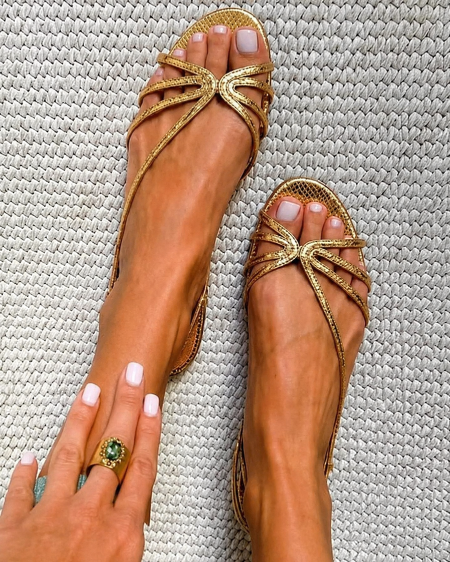 Serena | Golden Summer Elegance Sandals