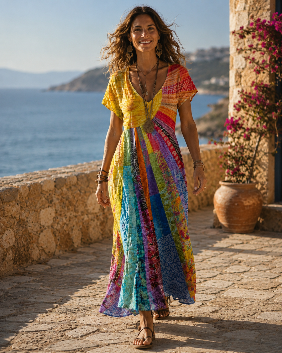 Bohemian Sun Design Dress