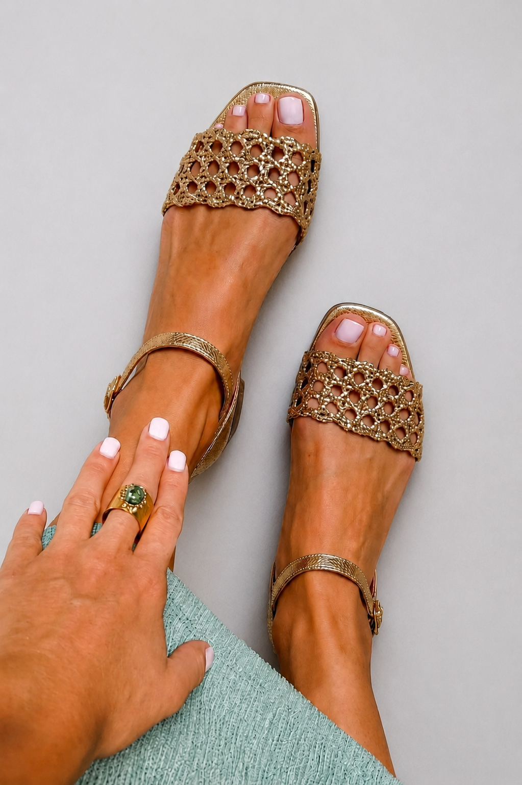 Celine | Golden Summer Charm Sandals
