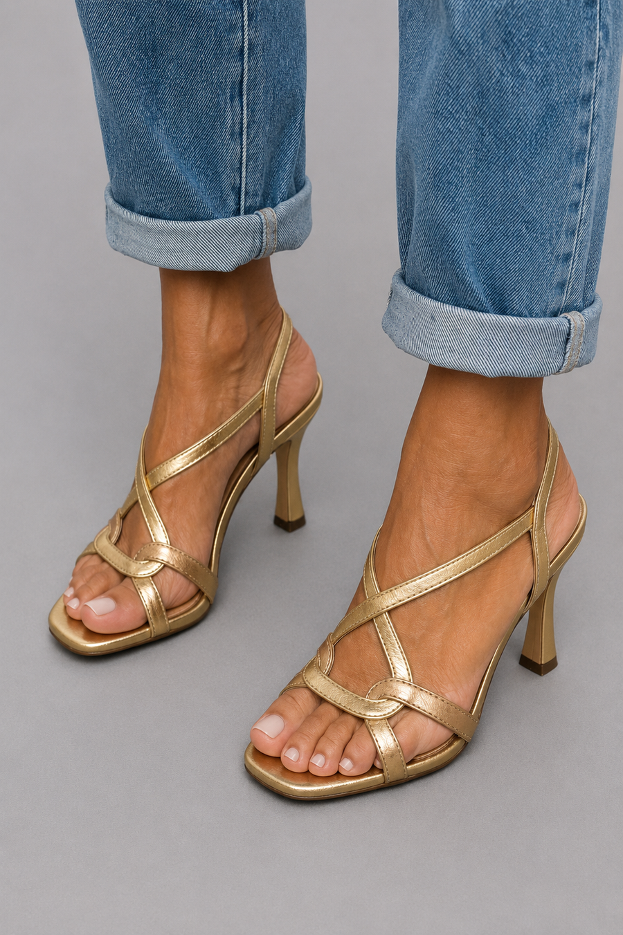Freya | Golden Elegance Summer Heels