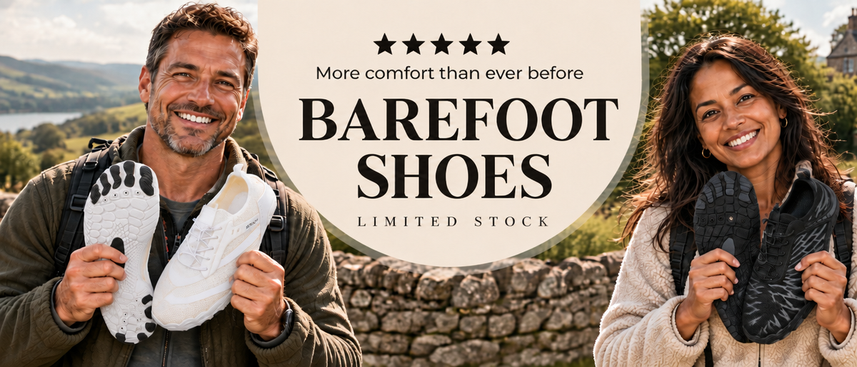 Customers holding Lurevela barefoot shoes - more comfort than ever before