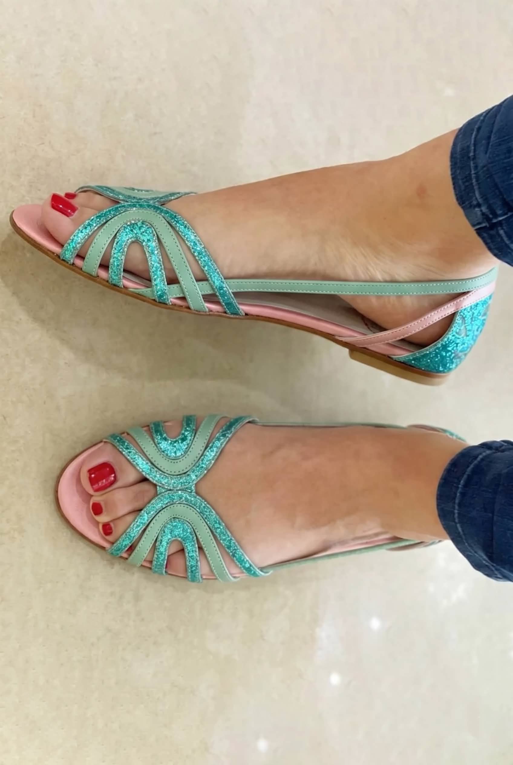 Aurélie | Golden Summer Glow Sandals