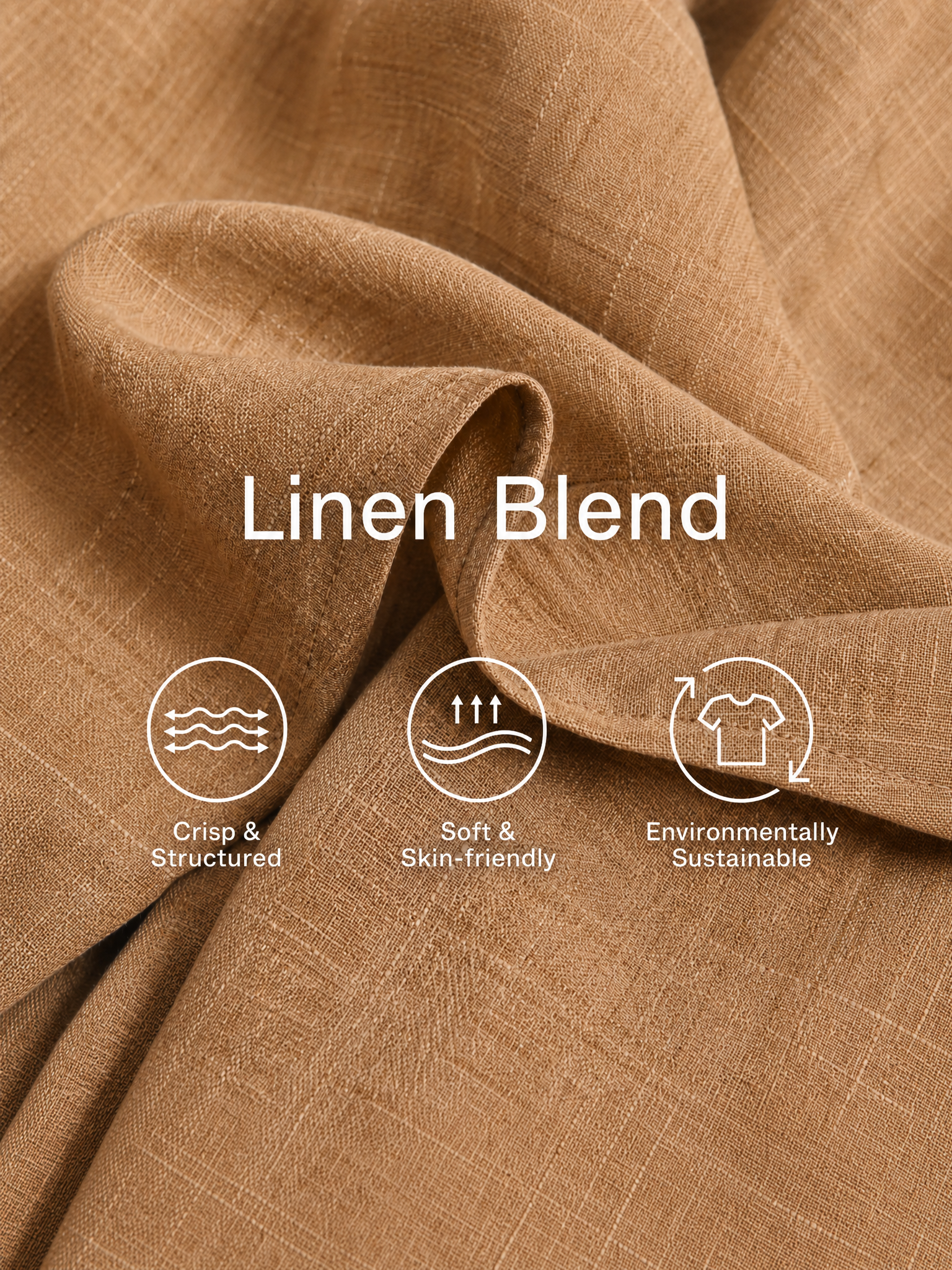 Women's Modern Minimalist Khaki Linen Blend Draped Asymmetric Short Sleeve Midi Dress MDZ0344G8GMJ