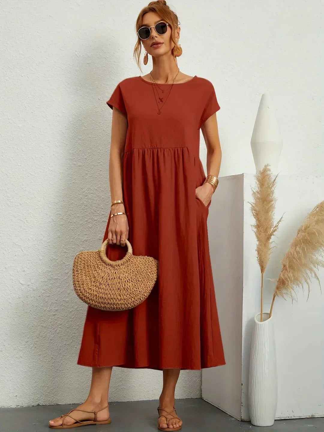 Ivy | Elegant Flowing Midi Dress