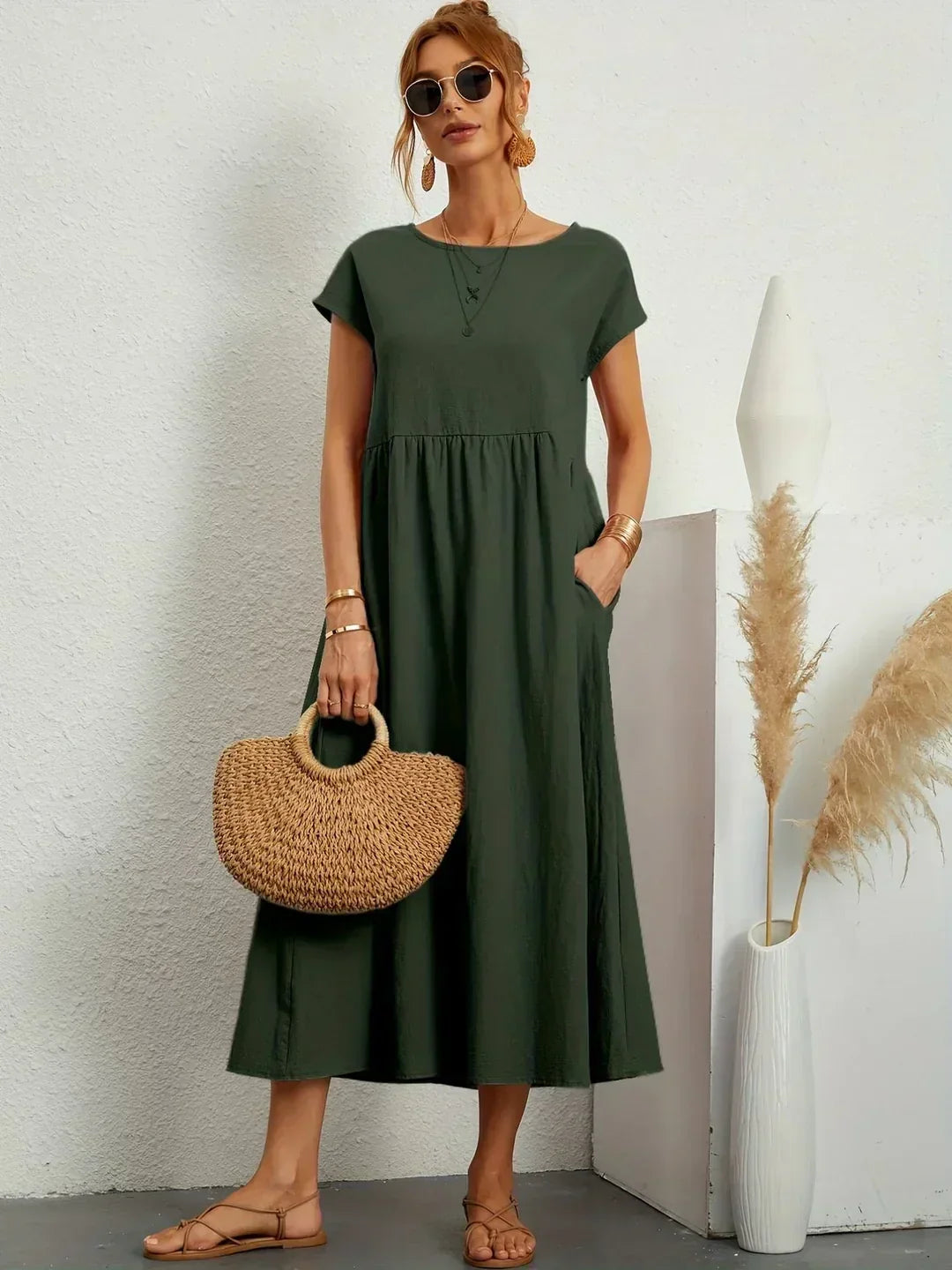 Ivy | Elegant Flowing Midi Dress
