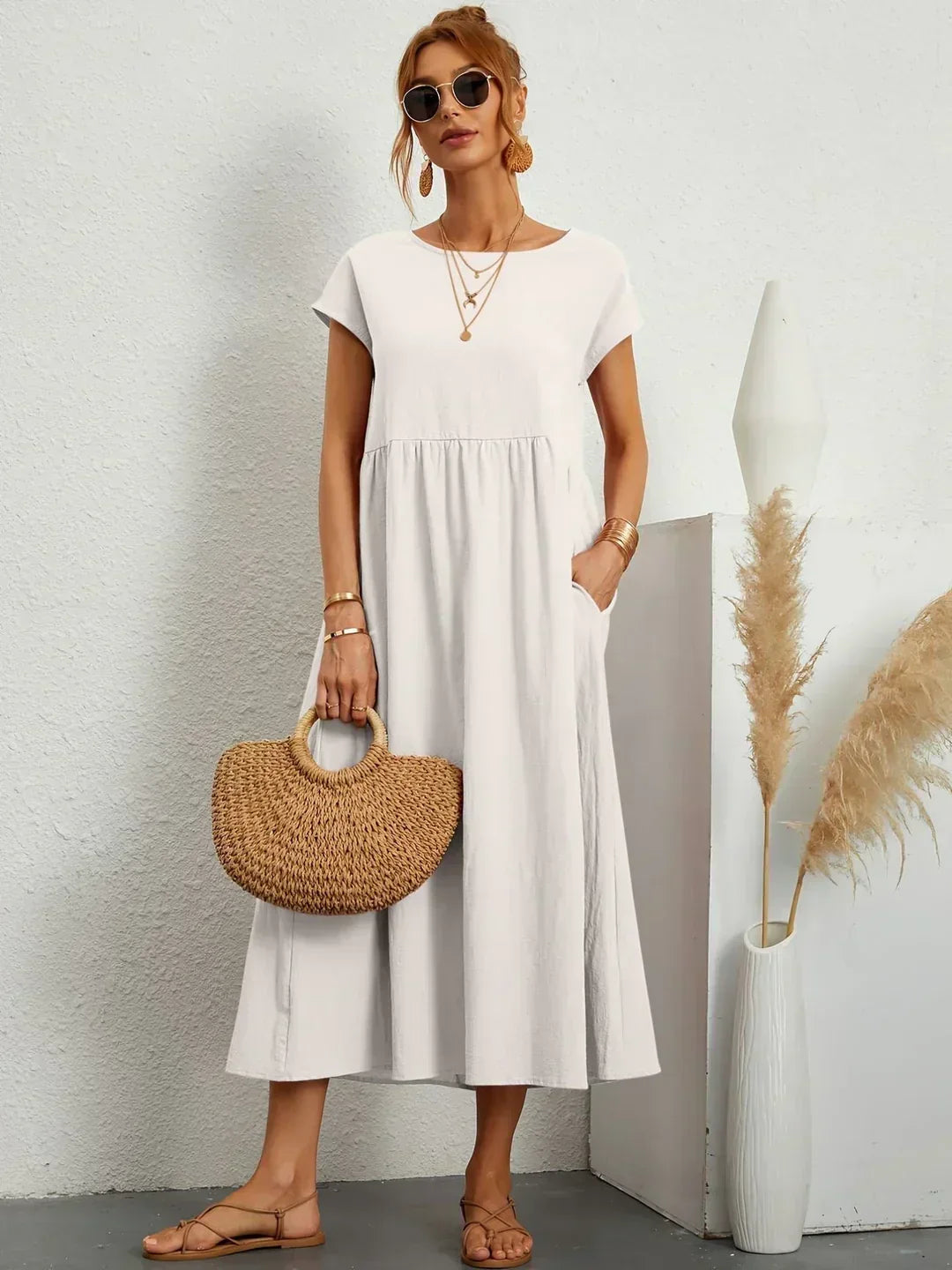 Ivy | Elegant Flowing Midi Dress