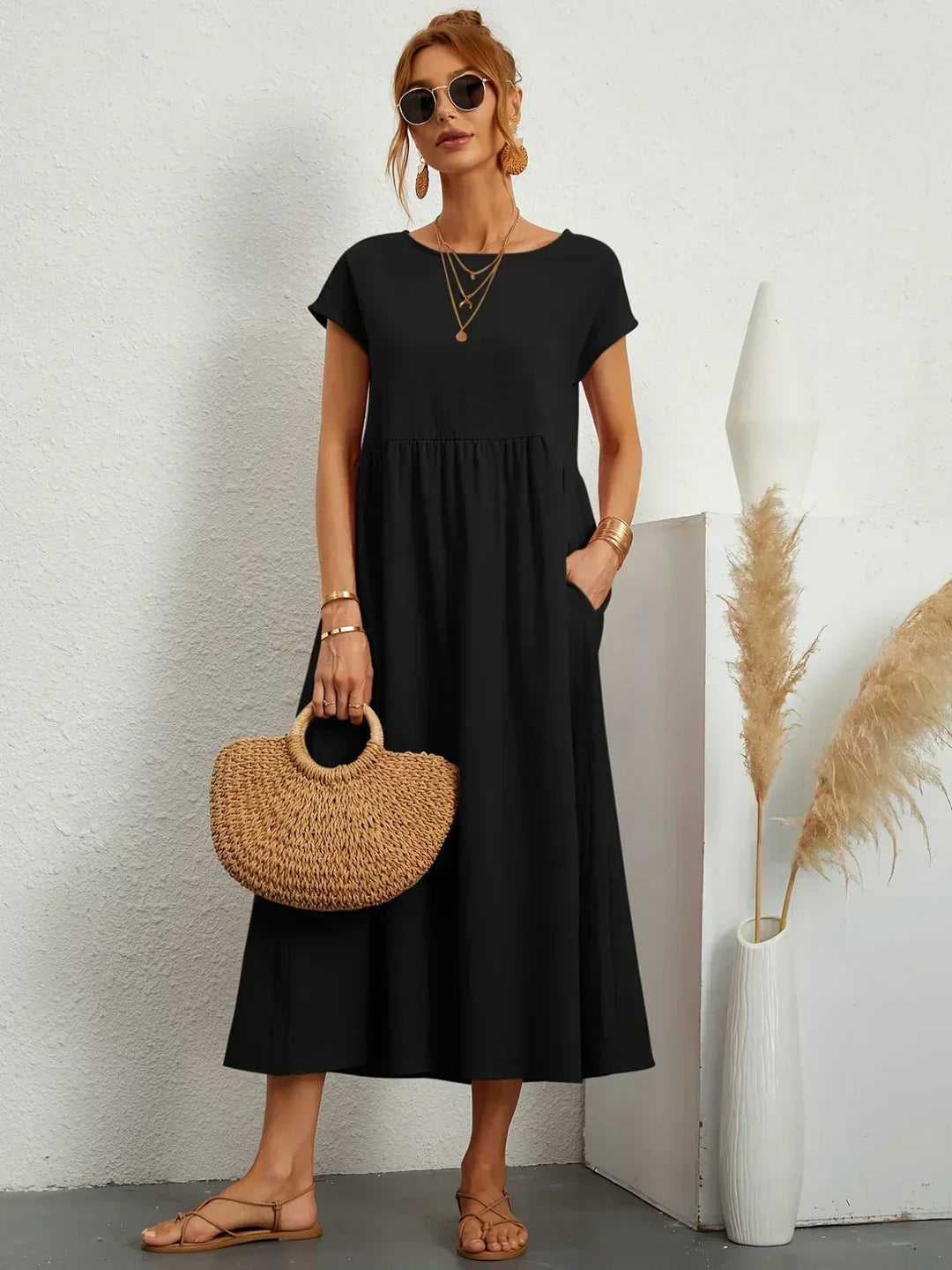 Ivy | Elegant Flowing Midi Dress