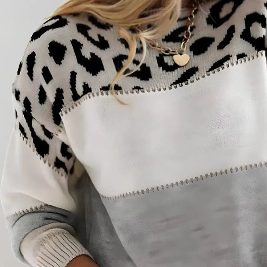 Maria | Leopard Print Relaxed Sweater