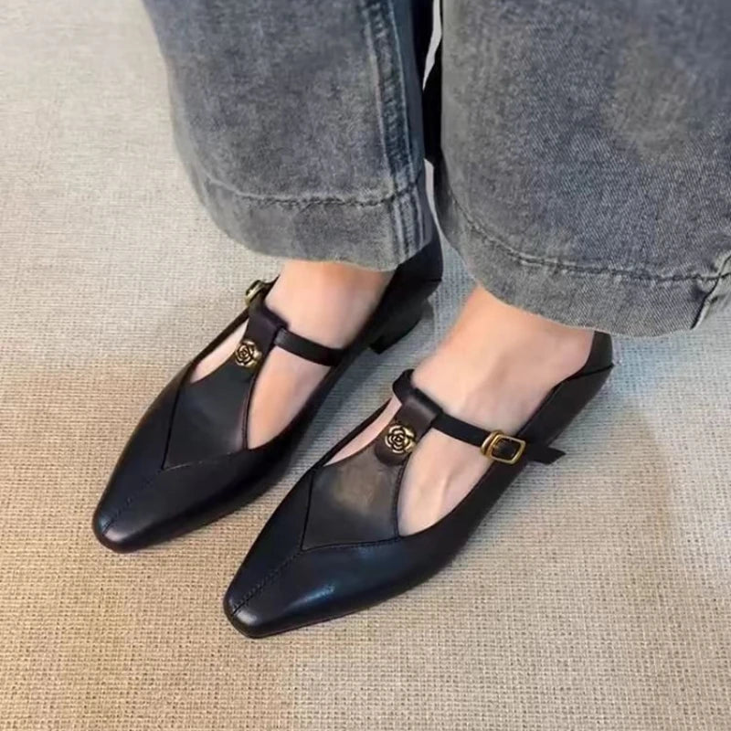 GRACE | T-STRAP VINTAGE LOAFERS
