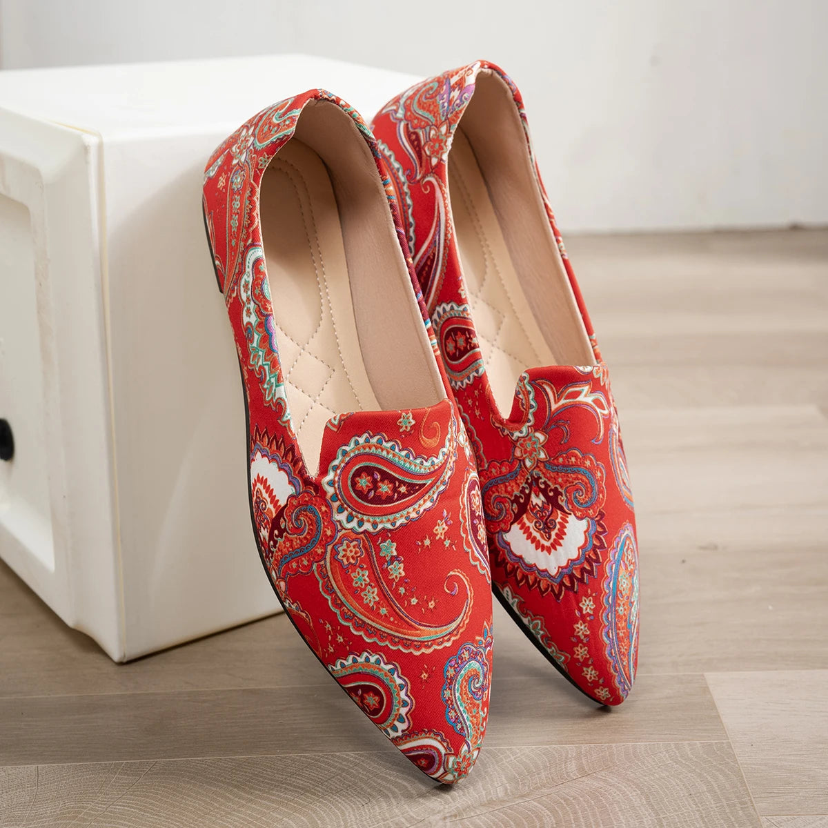 Brittany | Boho Paisley Pointed-Toe Loafers