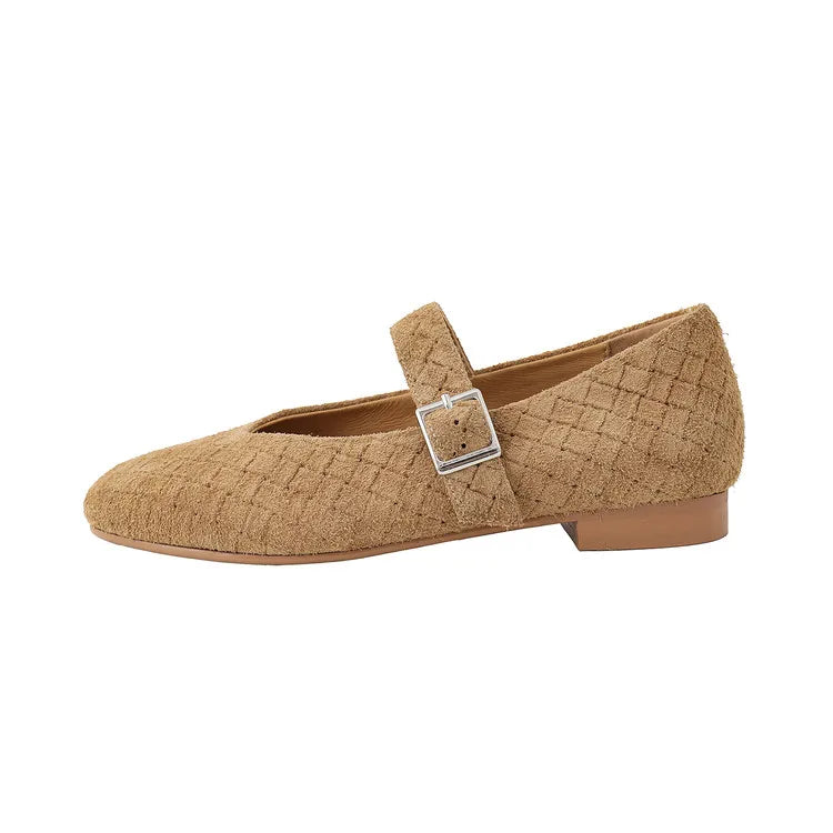 CHARLOTTE | QUILTED DIAMOND MARY JANE FLATS