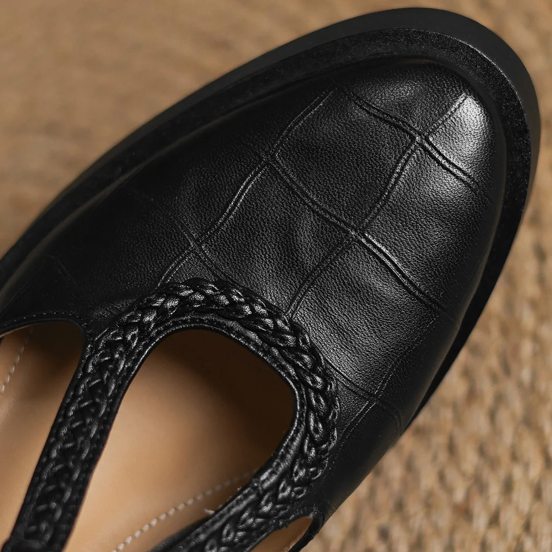 Maisy | Elegant T-Strap Mid-Heel Shoes