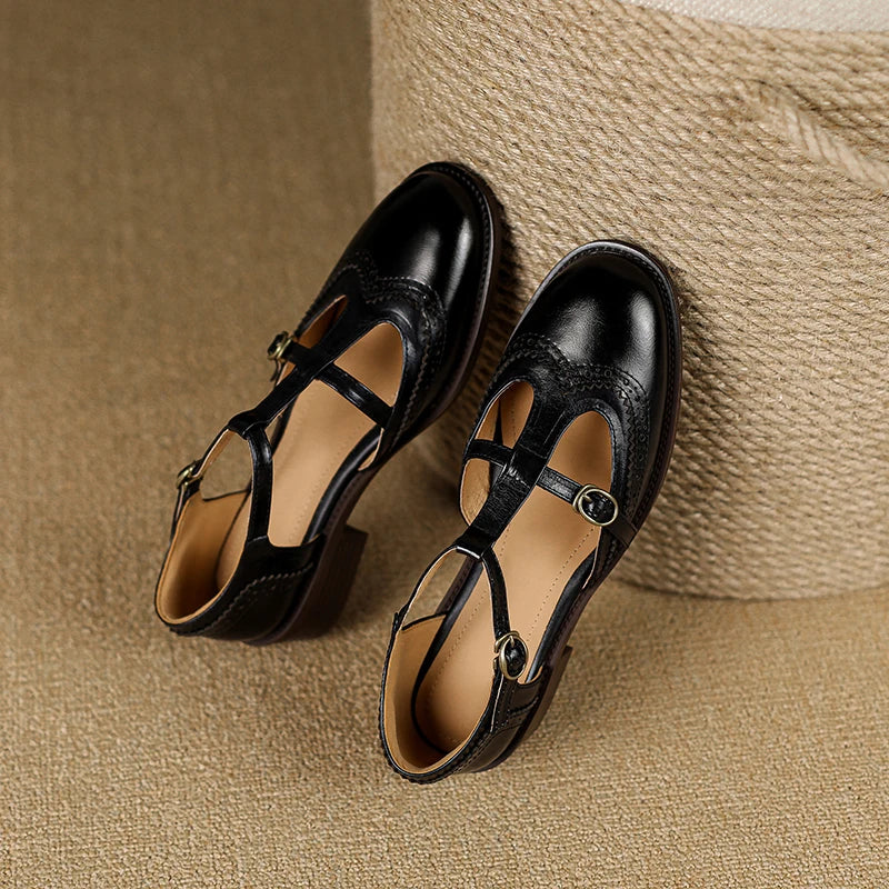 MARGOT | RETRO CHUNKY HEEL MARY JANE SHOES