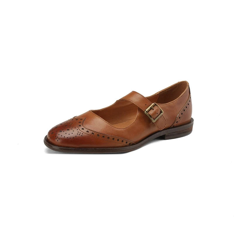ARABELLA | GENUINE LEATHER LOW-HEEL SHOES