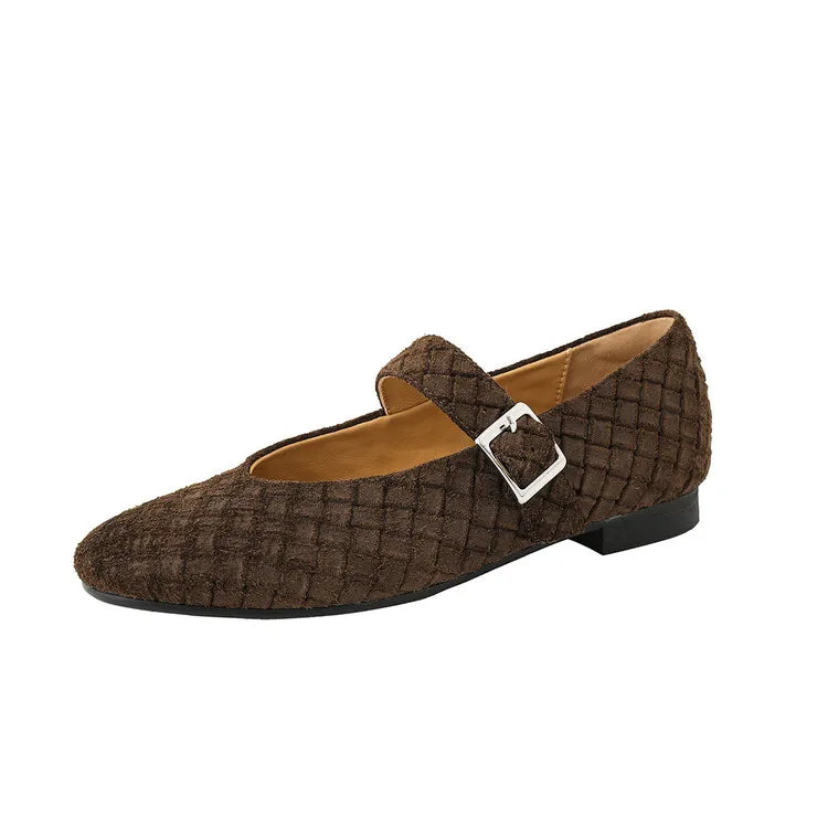 CHARLOTTE | QUILTED DIAMOND MARY JANE FLATS