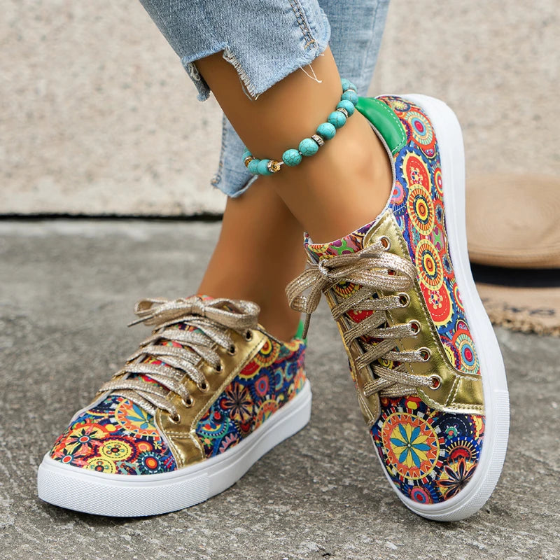Iris | Printed Low-Cut Sneakers